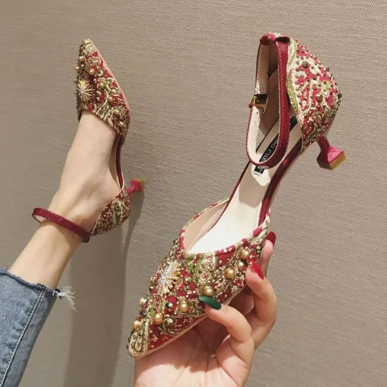 fancy red high heels