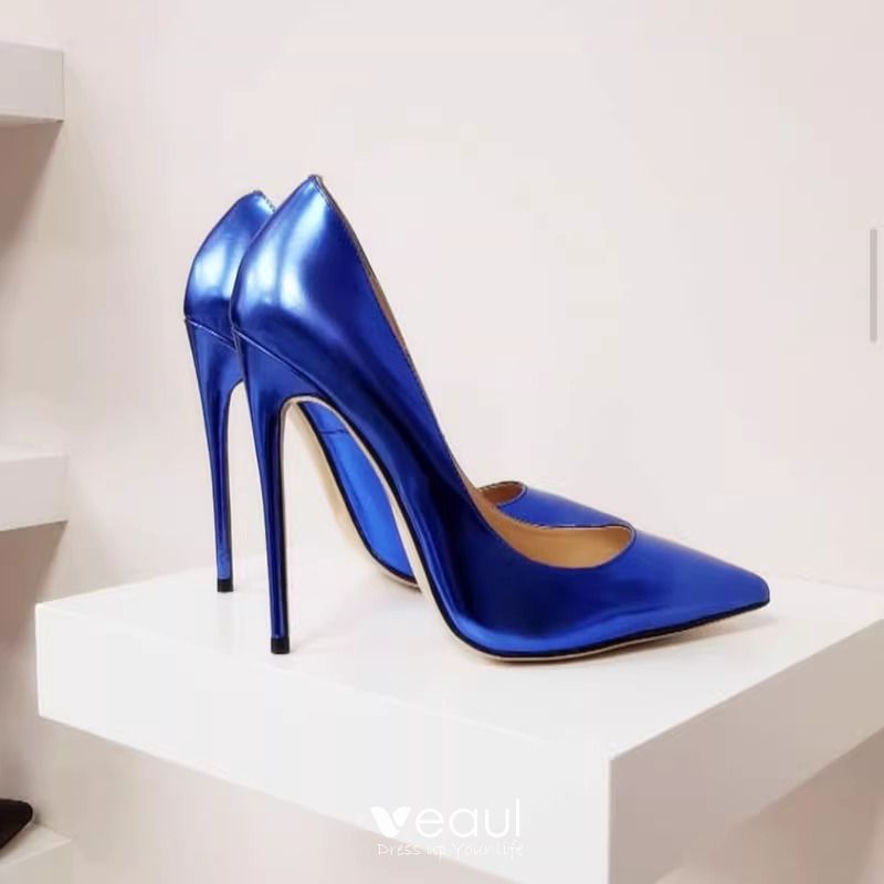 Pumps blauw leer hot sale