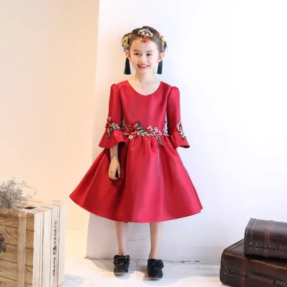 Burgundy Church Dress
