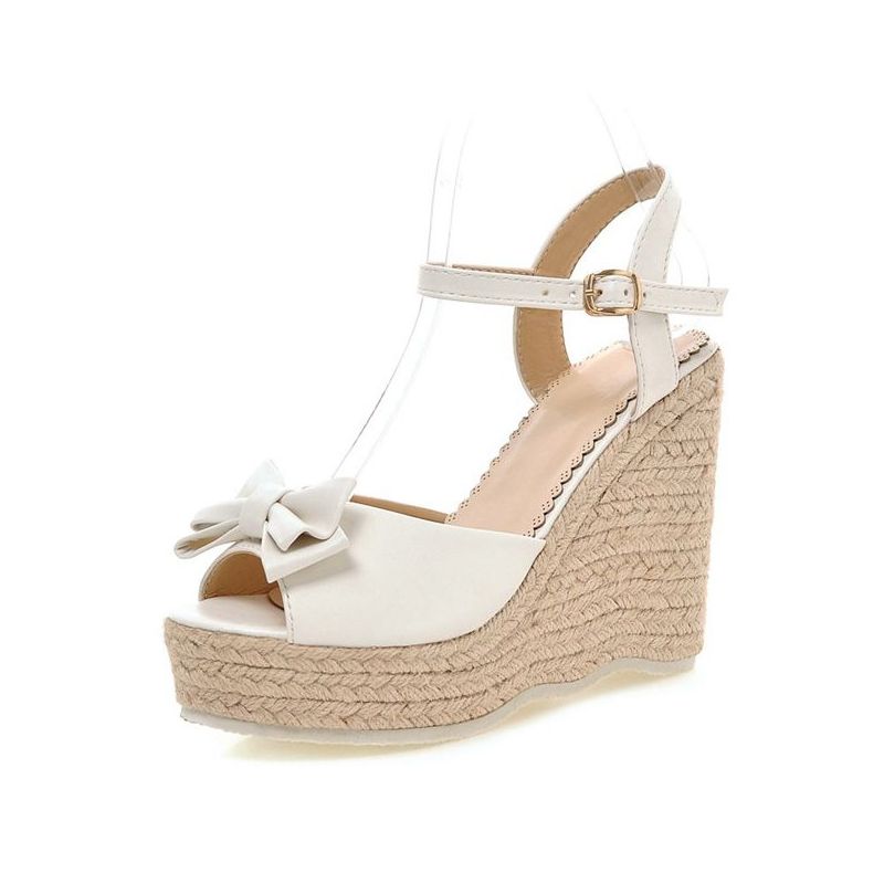 white high wedge shoes
