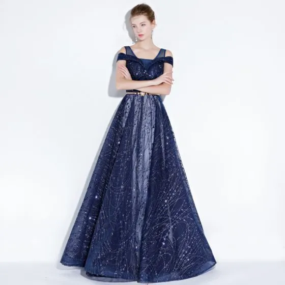 navy blue glitter dress