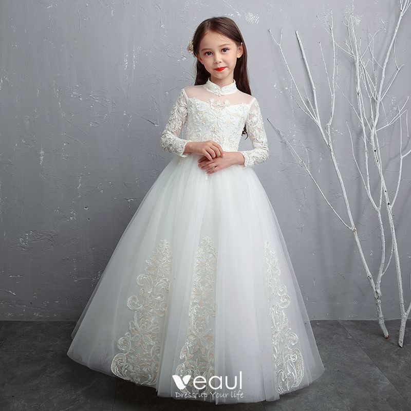 Chic Beautiful White Flower Girl Dresses 2020 A Line Princess