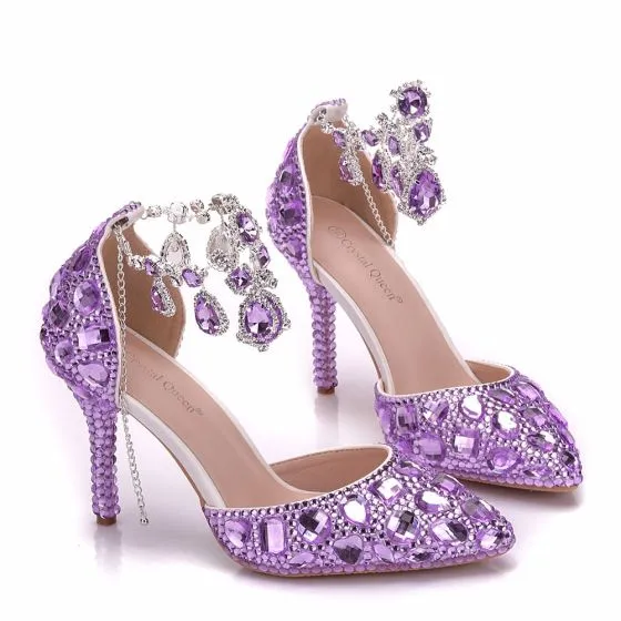 lilac pointed heels