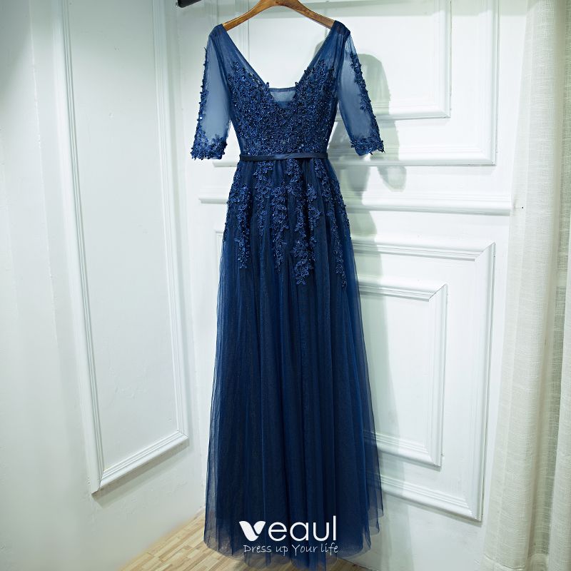 navy blue lace dress for wedding