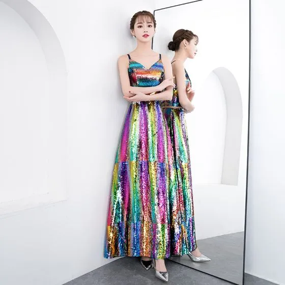 colorful evening dress