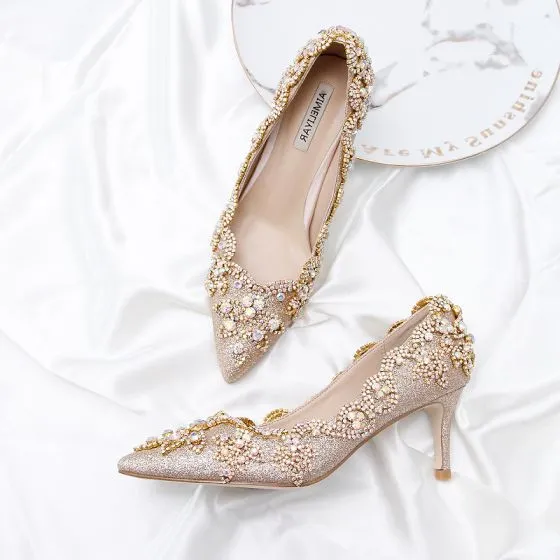 glitter bridal shoes