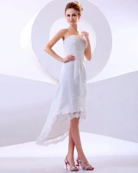 short ruffle wedding dress