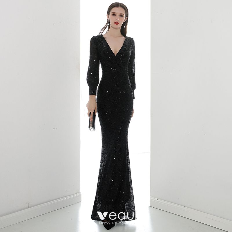 black long sparkly dress