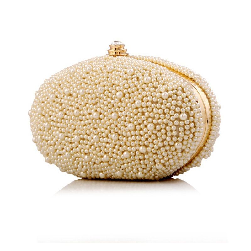 ivory pearl clutch bag