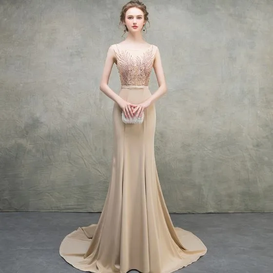 Khaki Evening Dress