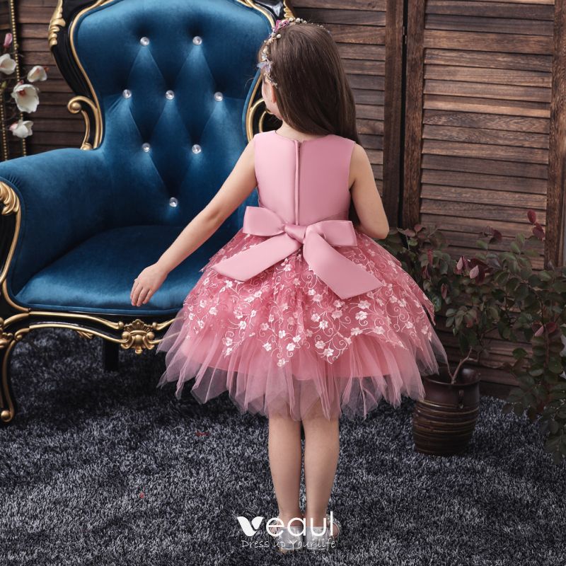 Affordable Candy Pink Birthday Flower Girl Dresses 2020 Ball Gown Scoop ...