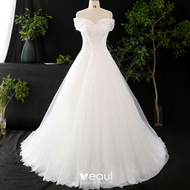 Chic / Beautiful Ivory Plus Size Wedding Dresses 2020 V
