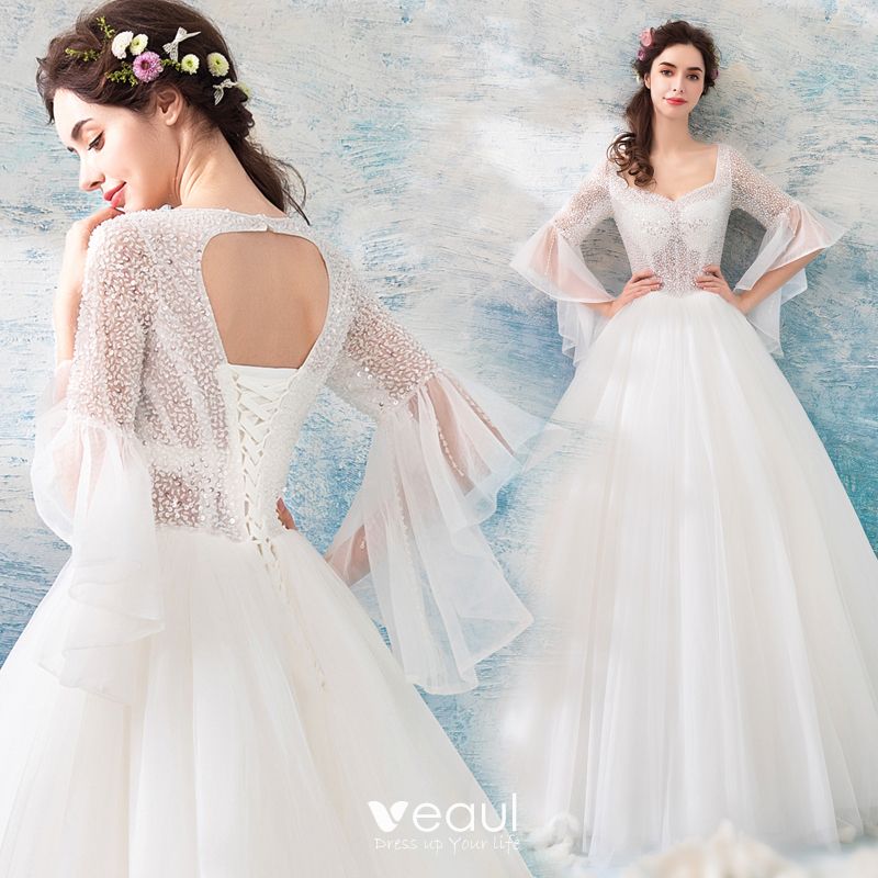 Affordable Ivory Beach Wedding Dresses