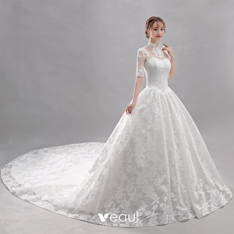 cheap white wedding gowns