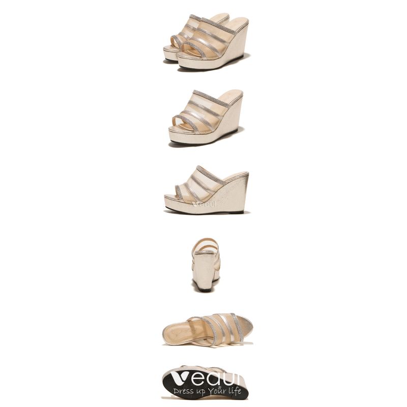 gold wedges women's shoes