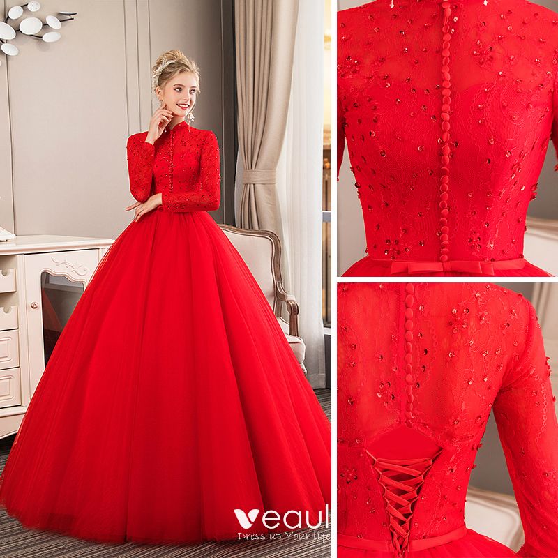 red gown design 2019