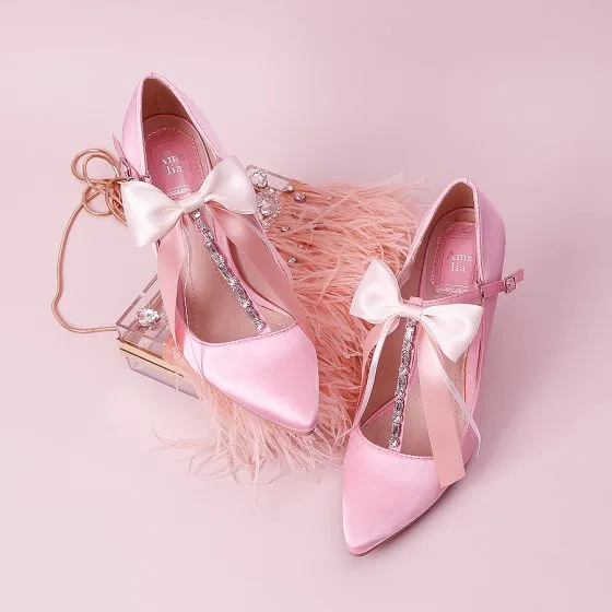 Lovely Candy Pink Wedding Shoes 2019 