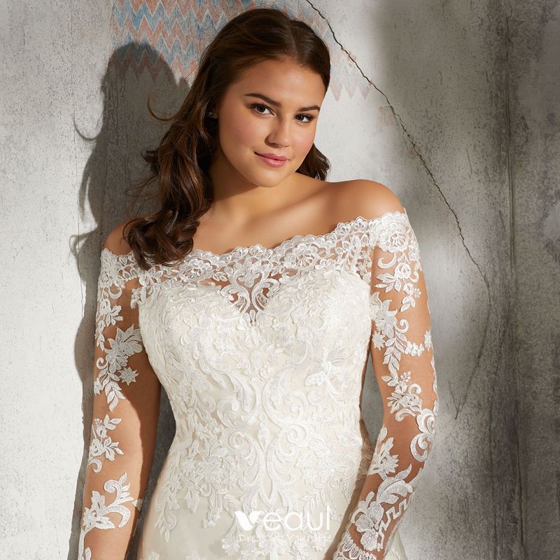 Amazing / Unique Ivory Plus Size Wedding Dresses 2020