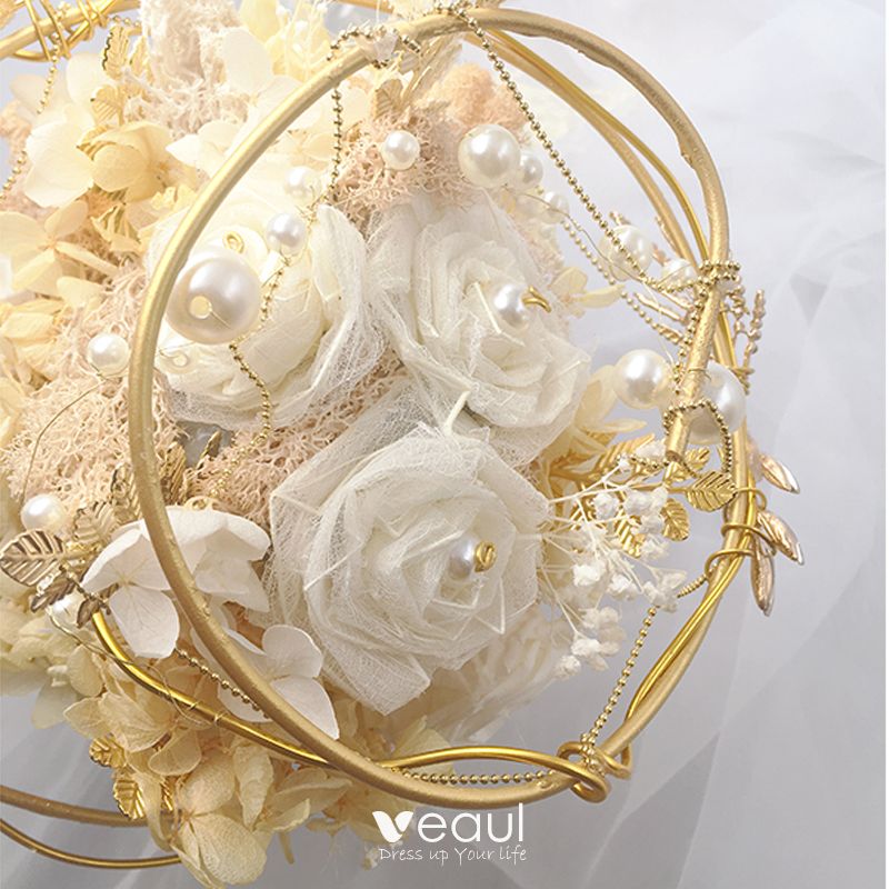 Fabulous Luxury / Gorgeous Champagne Wedding Flowers 2020 Handmade ...