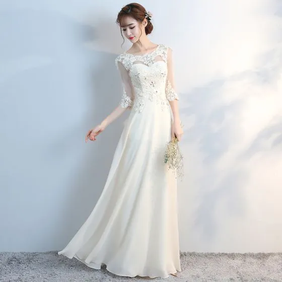 3 4 Sleeves Maid Of Honor Dresses