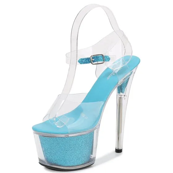 sky blue sandals heels