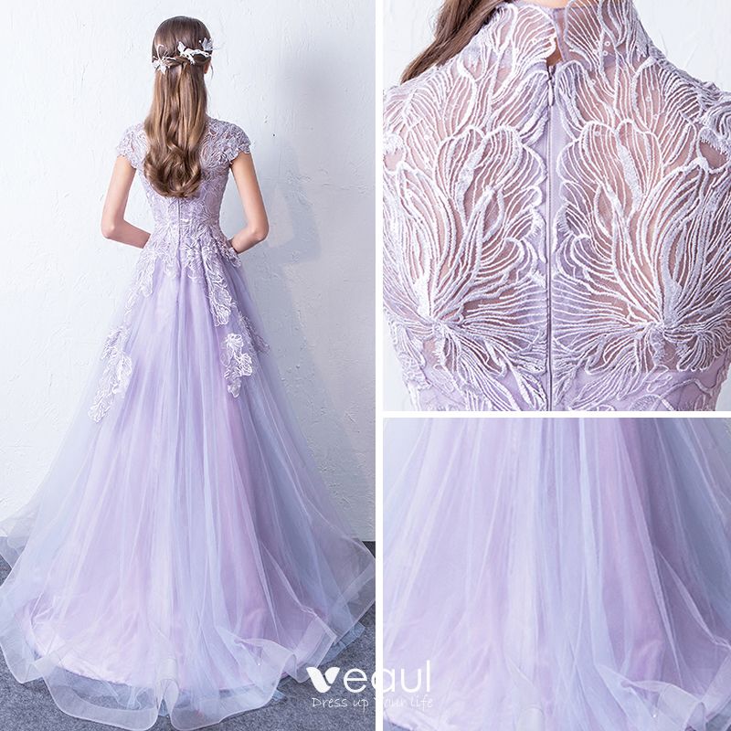 lavender evening gown