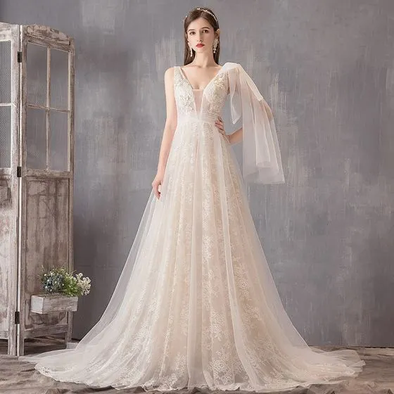 See through Wedding Prom Dresses