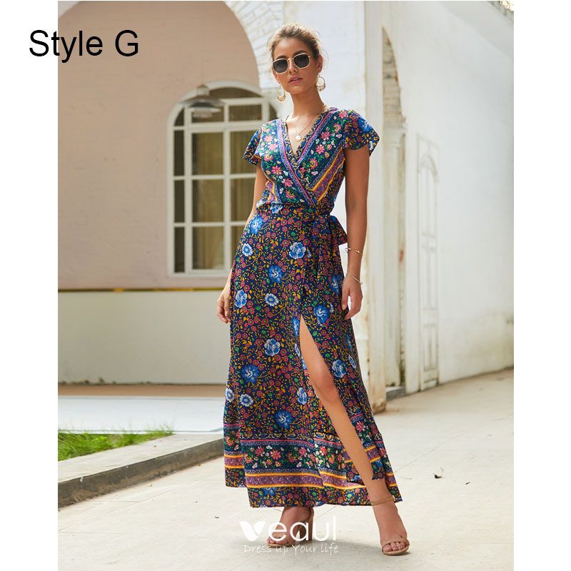 Womens Clothing Dresses Casual and summer maxi dresses Rochas Silk Chiffon Long Wrap Dress in Red 