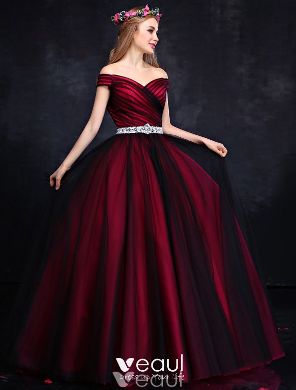 elegant off the shoulder evening gowns