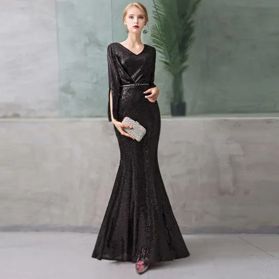 modest black evening gowns