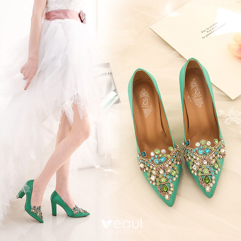 mint heels wedding