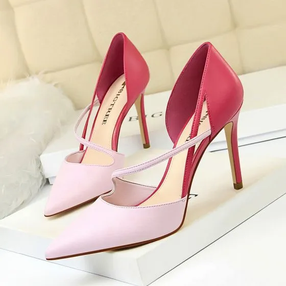 Chic / Beautiful Blushing Pink Evening Party Womens Shoes 2020 9 cm ...
