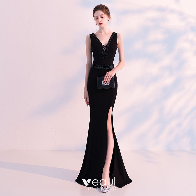 long black beaded evening dresses