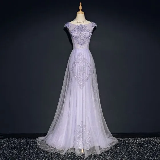 lavender evening gown