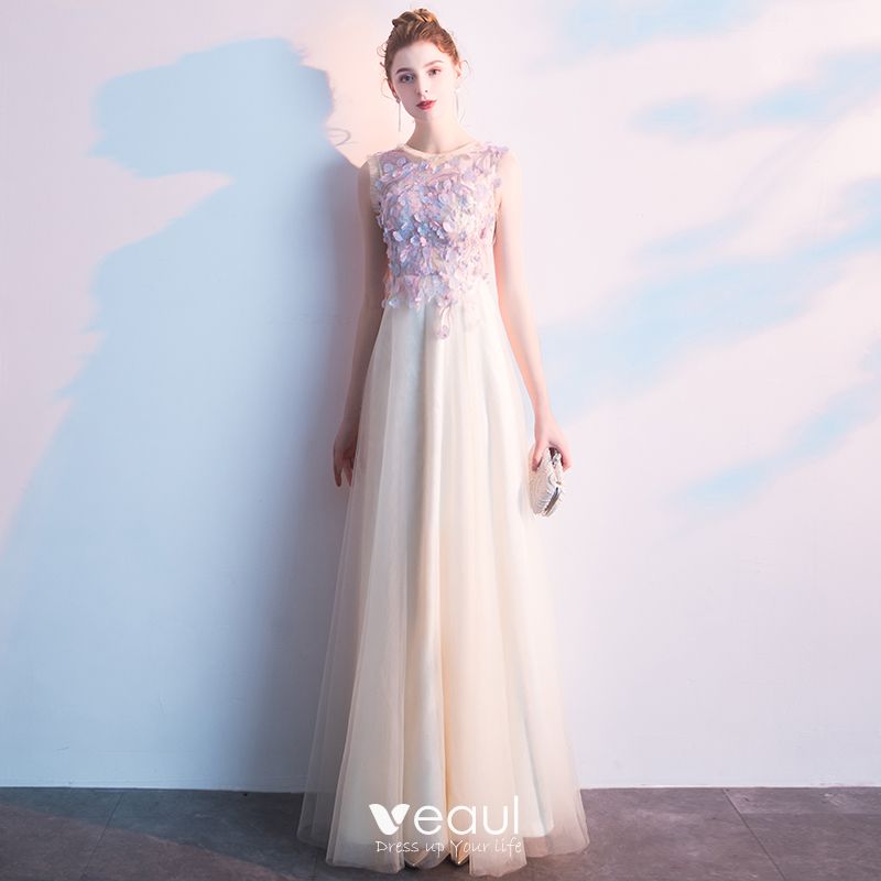 champagne prom dresses 2019