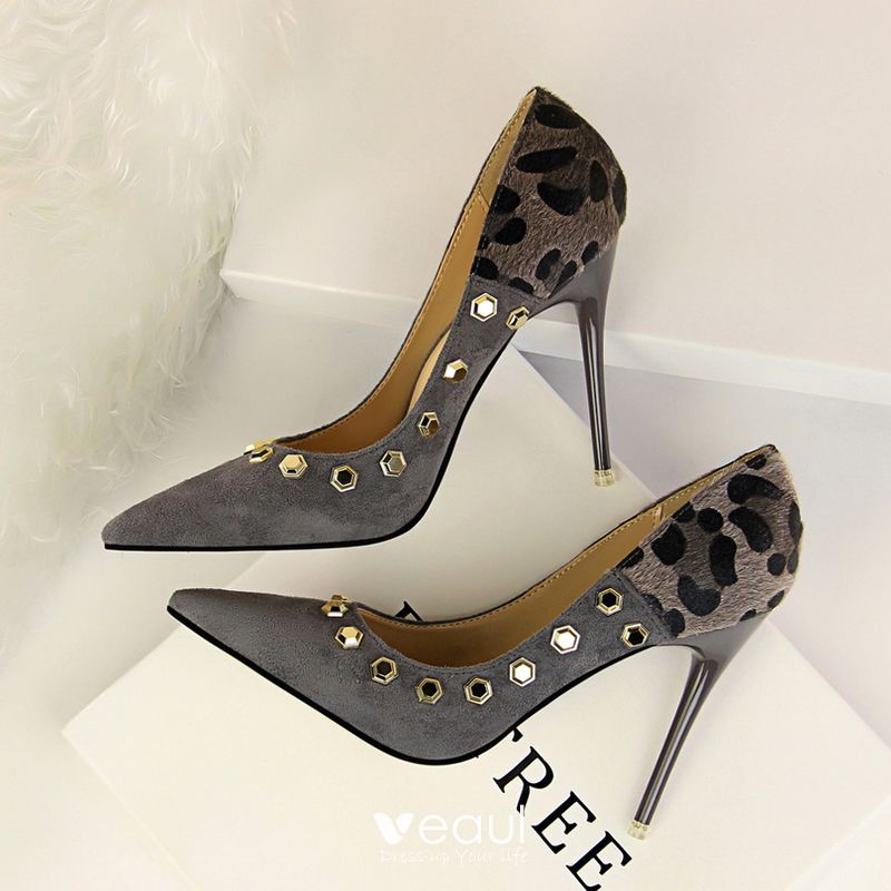 100 Authentic Fashion Women Leopard Print Stilettos High Heels Pointed Toe Party Evening Shoes