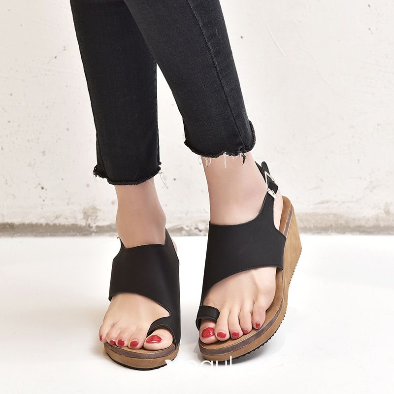 black casual sandals womens