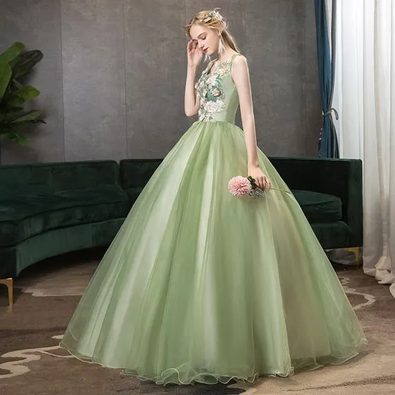 lime green evening gown