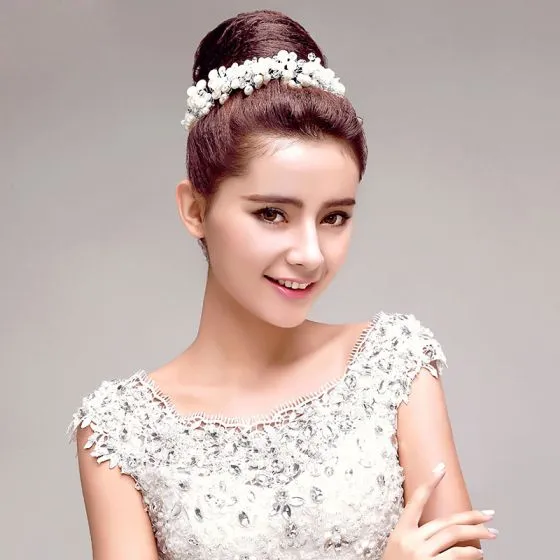 white pearl hair accessories