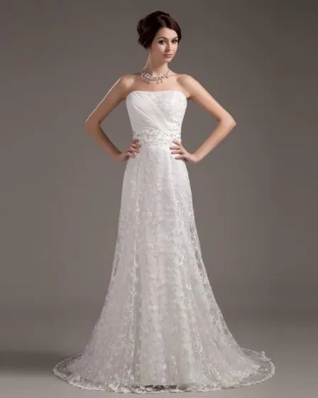 High Waist Sweetheart Wedding Dress