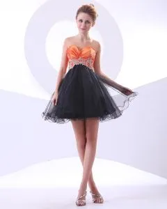 orange graduation dress