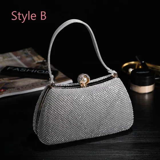 Chic / Beautiful Ivory Beading Pearl Clutch Bags 2019 Wedding Accessories