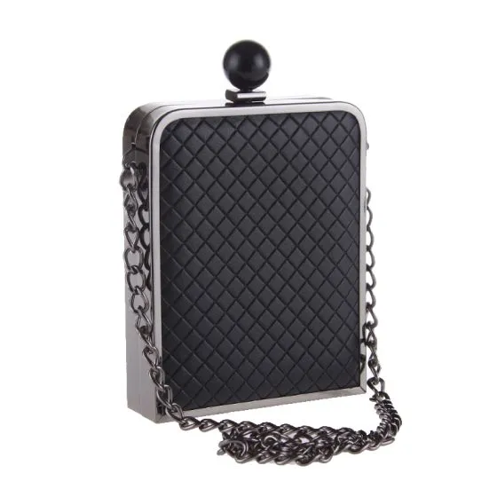 simple black clutch bag