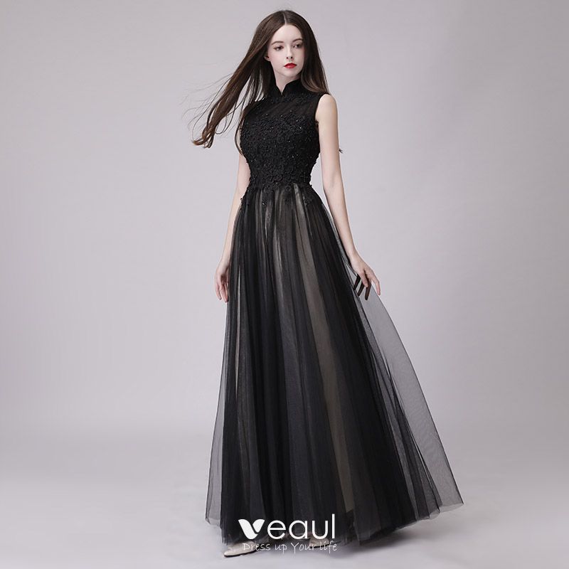 black prom style dress