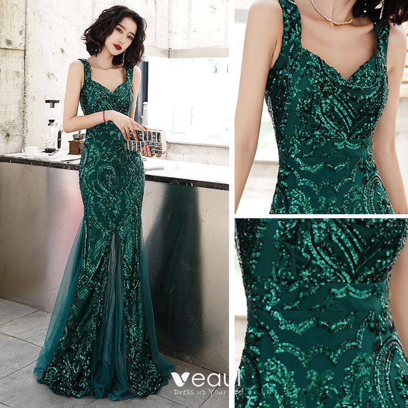 long green sparkly dress
