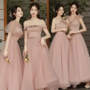 Vestidos de damas online de honor rose gold