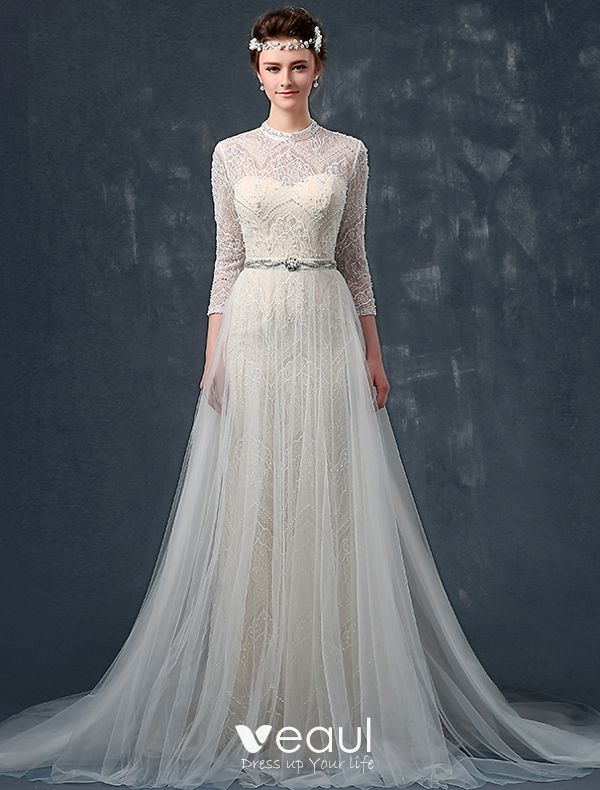 silk and lace wedding dress