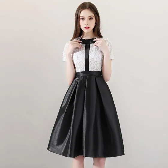 simple black and white dress
