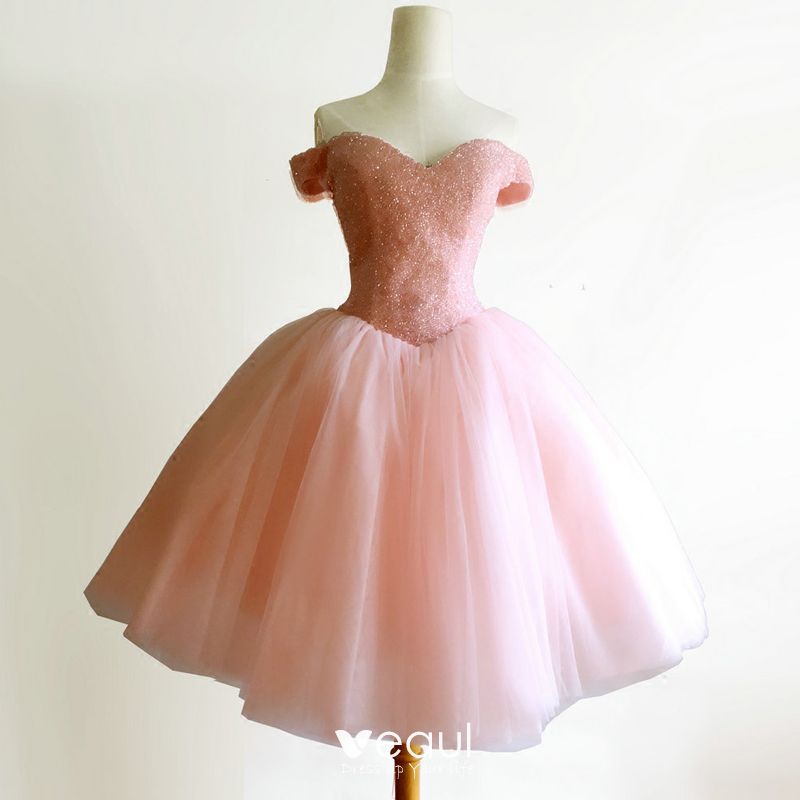Elegant Pearl Pink Cocktail Dresses 