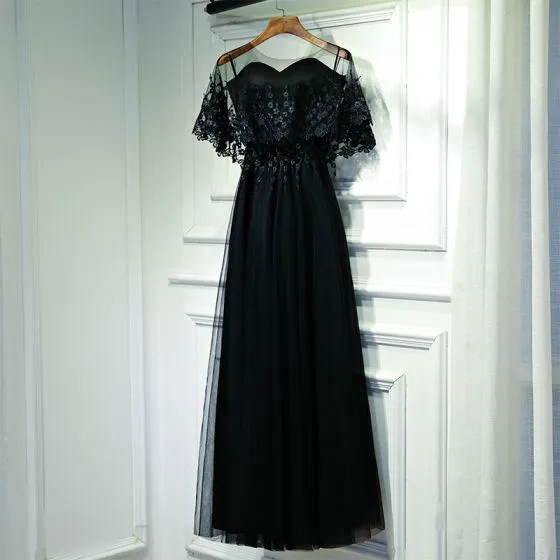 classic black evening dress